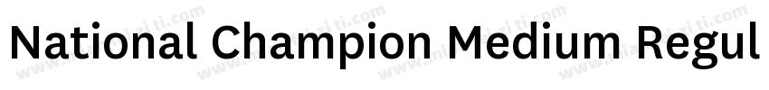 National Champion Medium Regular字体转换